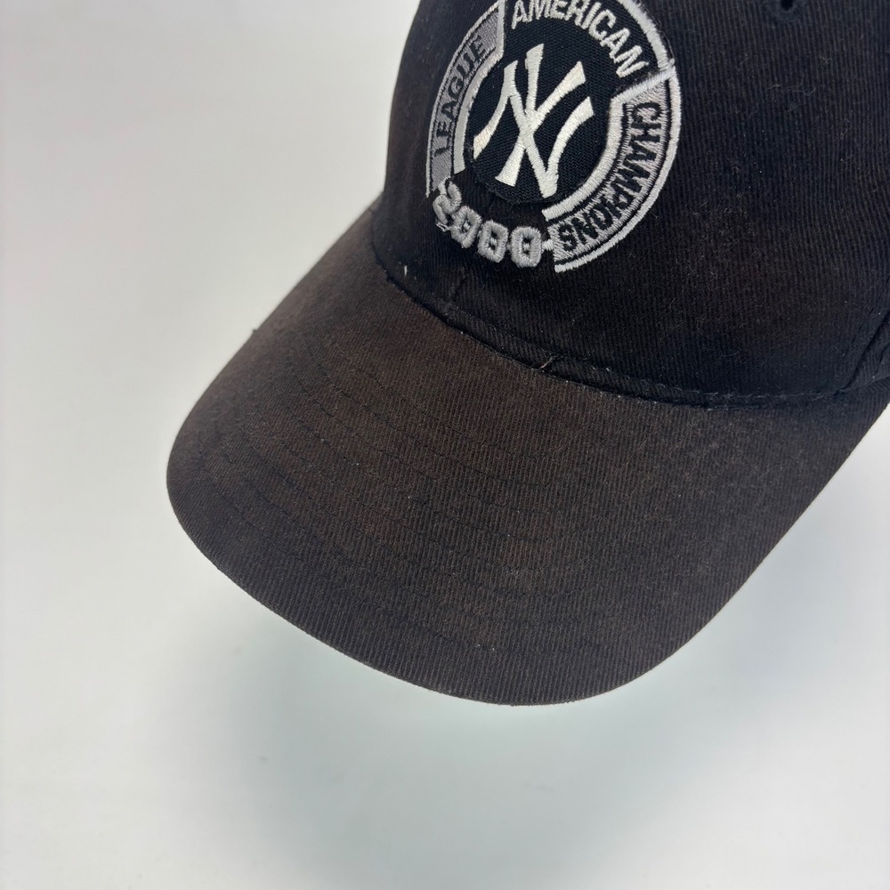New Era Strapback Hat Black New York Yankees 2000 American League Champions VTG - Picture 6 of 9